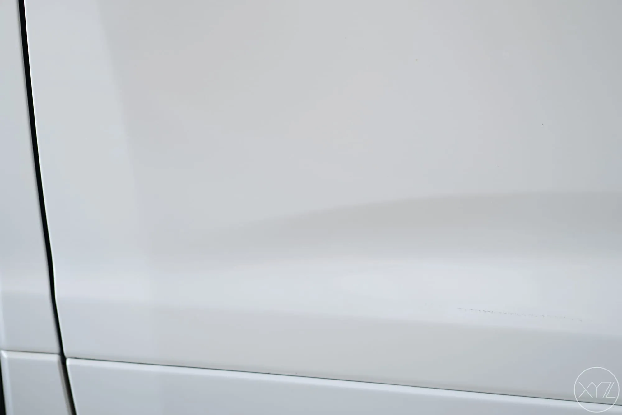 Clean white car paint after removing rail dust with Iron X