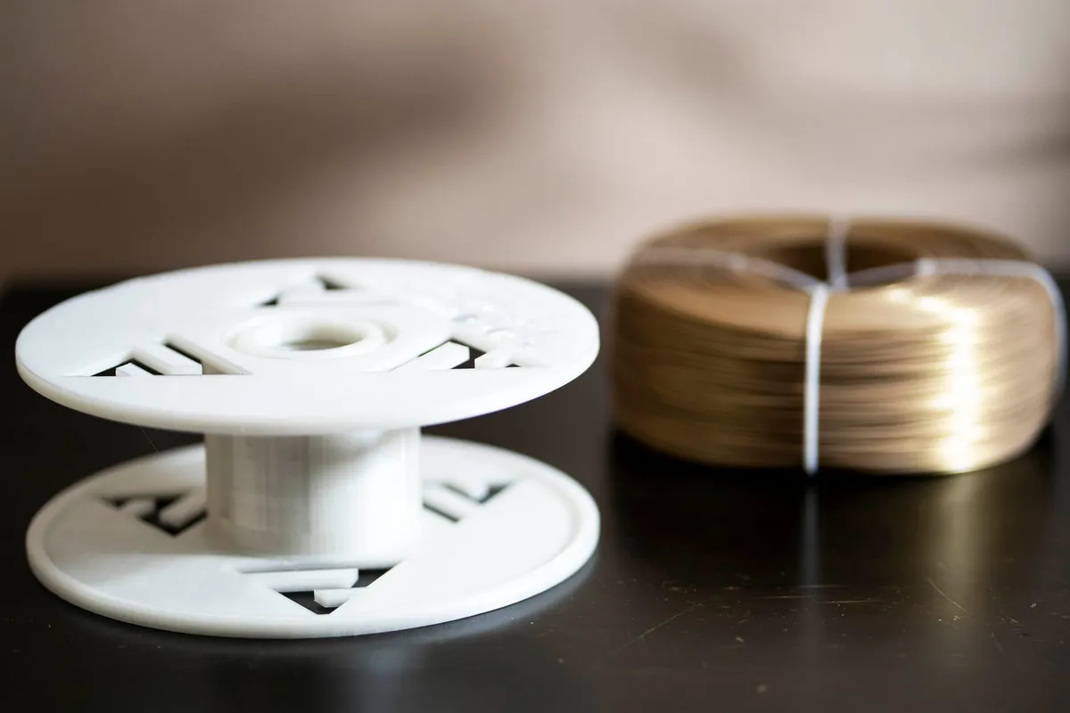 3D printed Masterspool loaded with refill filament
