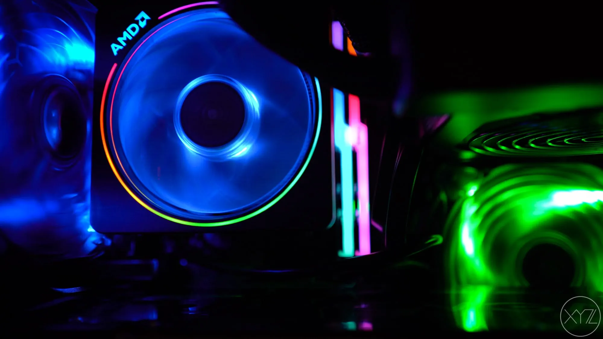 Ryzen 2700X with TridentZ RAM and a Cougar RGB fan